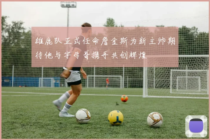 雄鹿队正式任命詹金斯为新主帅期待他与字母哥携手共创辉煌